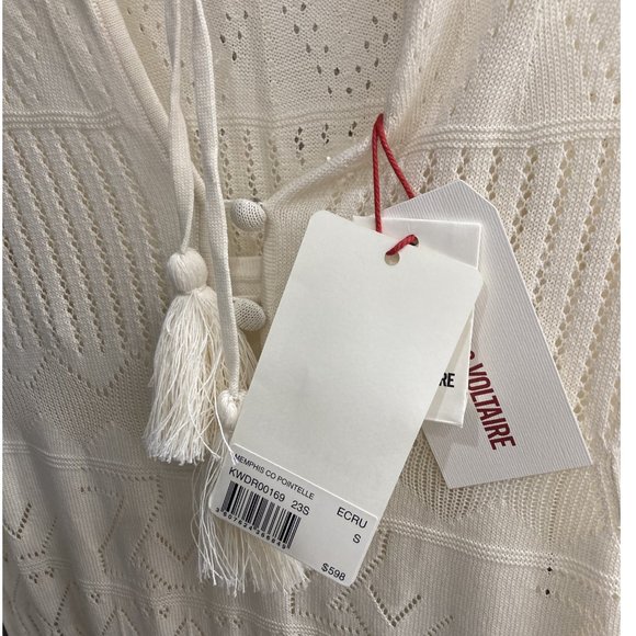 Zadig & Voltaire Cotton Pointelle Crochet Maxi Dress - Picture 8 of 8